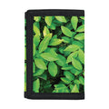 Green Leaf Print Trifold Wallet