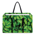 Green Leaf Print Utility Tote Bag