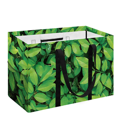 Green Leaf Print Utility Tote Bag