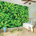 Green Leaf Print Wall Sticker