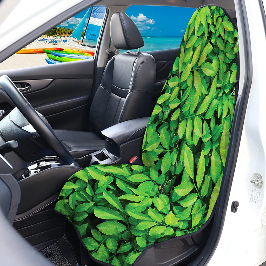 Green Leaf Print Waterproof Car Seat Cover