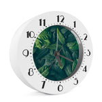 Green Leaves Print Alarm Clock