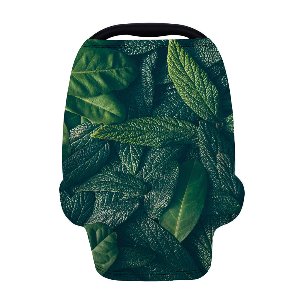Green Leaves Print Baby Seat Cover