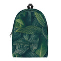 Green Leaves Print School Backpack