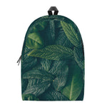 Green Leaves Print Backpack