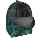 Green Leaves Print Backpack