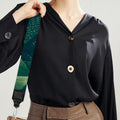 Green Leaves Print Bag Strap