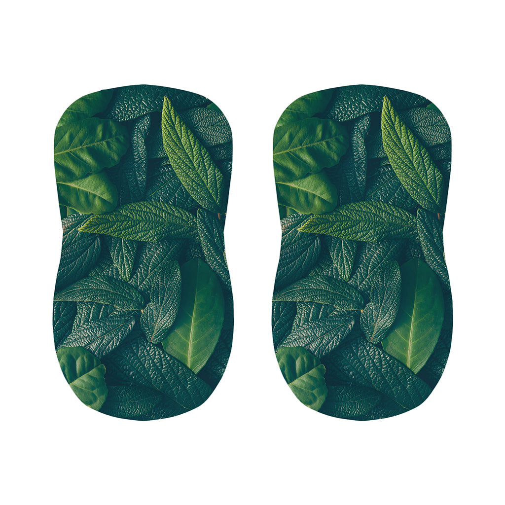 Green Leaves Print Bar Stool Covers