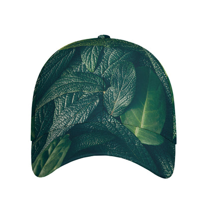 Green Leaves Print Baseball Cap