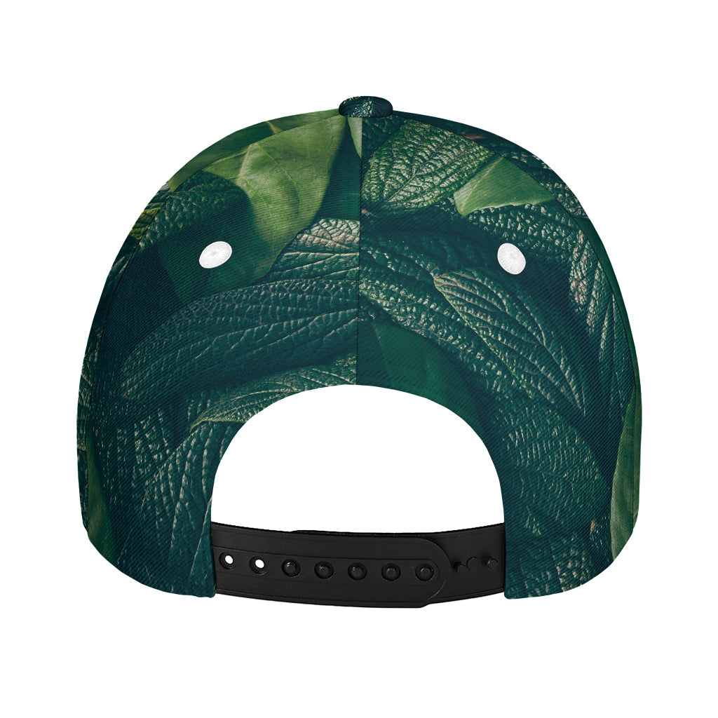 Green Leaves Print Baseball Cap