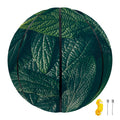 Green Leaves Print Basketball