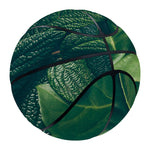 Green Leaves Print Basketball