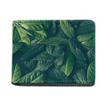 Green Leaves Print Bifold Wallet