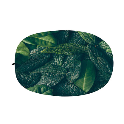 Green Leaves Print Car Side Mirror Covers