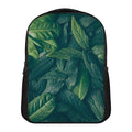 Green Leaves Print Casual Backpack