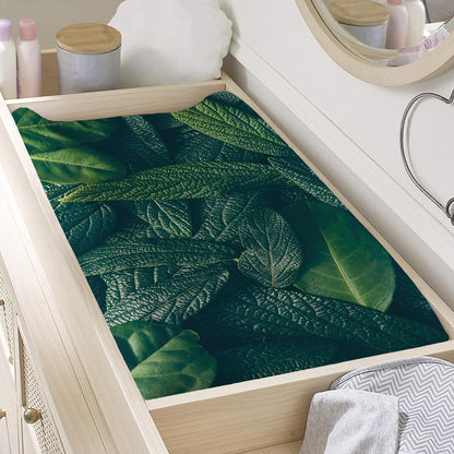 Green Leaves Print Changing Pad Cover