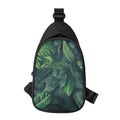 Green Leaves Print Sling Bag