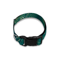Green Leaves Print Dog Collar