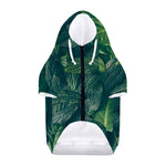 Green Leaves Print Dog Zip Up Hoodie