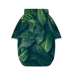 Green Leaves Print Dog Zip Up Hoodie