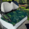 Green Leaves Print Golf Cart Seat Cover