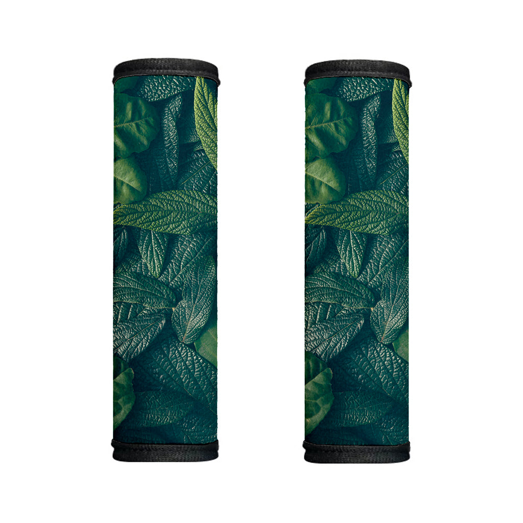 Green Leaves Print Handle Covers
