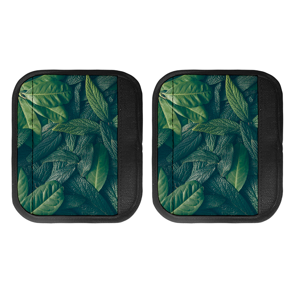 Green Leaves Print Handle Covers