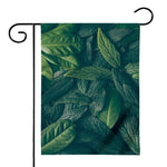 Green Leaves Print House Flag