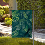 Green Leaves Print House Flag