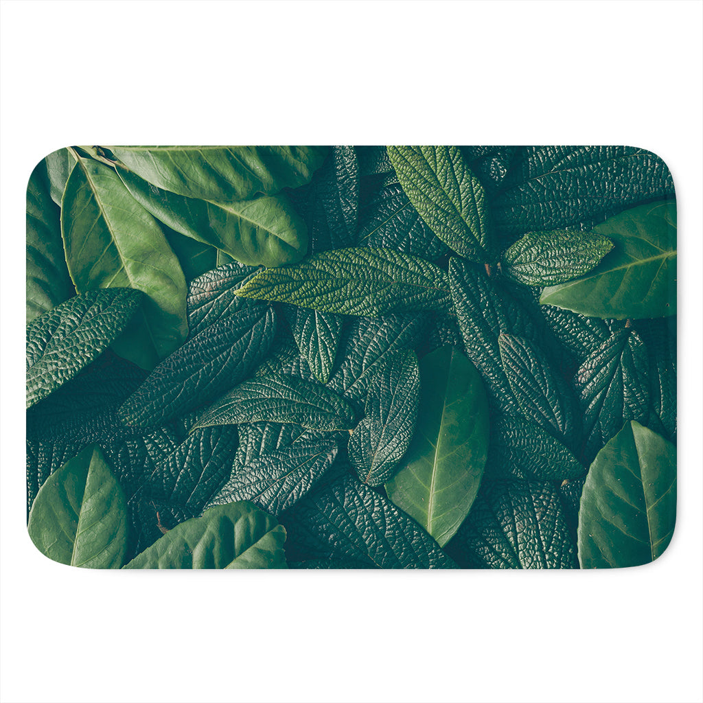 Green Leaves Print Indoor Door Mat