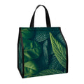 Green Leaves Print Insulated Lunch Tote