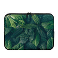 Green Leaves Print Laptop Sleeve