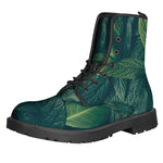 Green Leaves Print Backpack