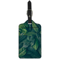 Green Leaves Print Luggage Tag