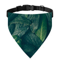 Green Leaves Print Over The Collar Dog Bandana