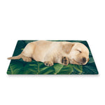 Green Leaves Print Pet Cooling Mat Cover
