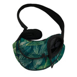 Green Leaves Print Pet Sling Carrier