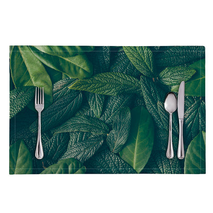 Green Leaves Print Placemat