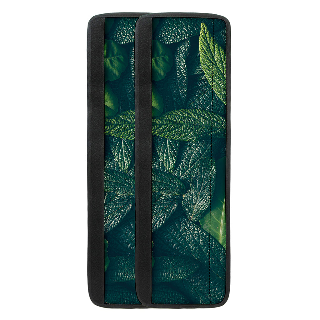Green Leaves Print Refrigerator Handle Covers