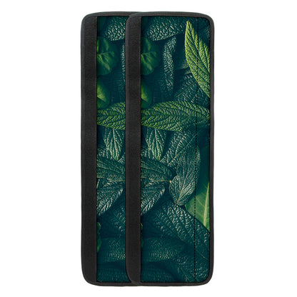 Green Leaves Print Refrigerator Handle Covers