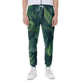 Green Leaves Print Joggers