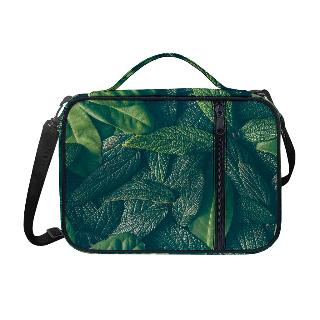 Green Leaves Print Shoulder Strap Bible Bag