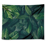 Green Leaves Print Tapestry