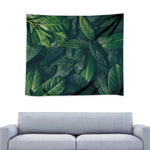 Green Leaves Print Tapestry