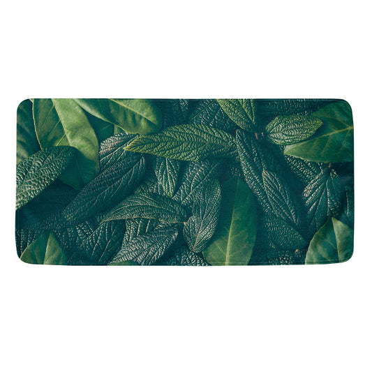 Green Leaves Print Towel