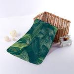Green Leaves Print Towel