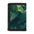 Green Leaves Print Trifold Wallet