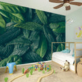 Green Leaves Print Wall Sticker