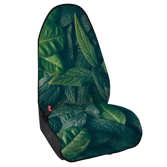 Green Leaves Print Waterproof Car Seat Cover