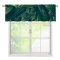 Green Leaves Print Window Valance